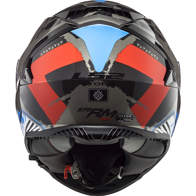 Casque moto intégral LS2 FF800 Storm Sprinter noir-rouge-titane