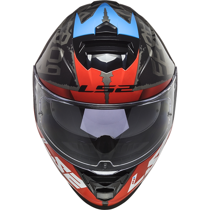 Casque moto intégral LS2 FF800 Storm Sprinter noir-rouge-titane