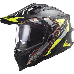 Casque Enduro LS2 MX701 Explorer C Extend noir-gris-jaune fluo