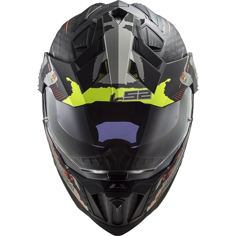 Casque Enduro LS2 MX701 Explorer C Extend noir-gris-jaune fluo