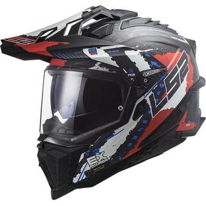 Casque Enduro LS2 MX701 Explorer C Extend noir-bleu-rouge