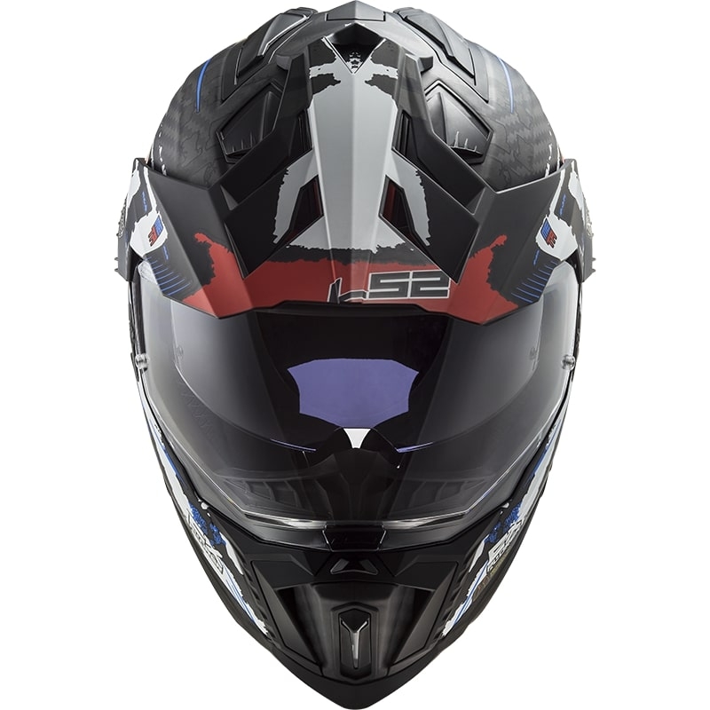 Casque Enduro LS2 MX701 Explorer C Extend noir-bleu-rouge