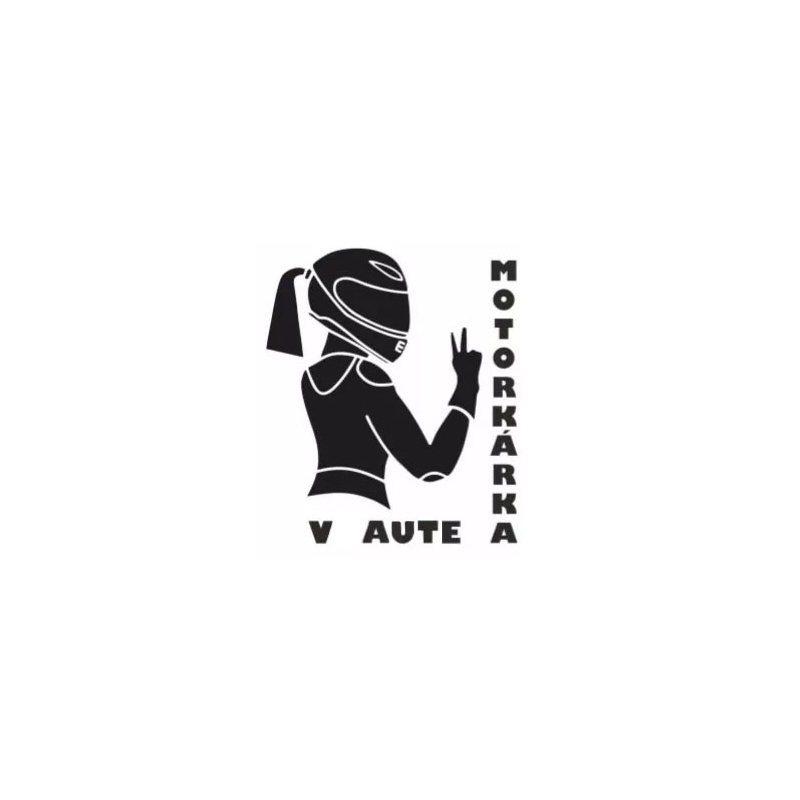 Autocollant Moto dans la voiture