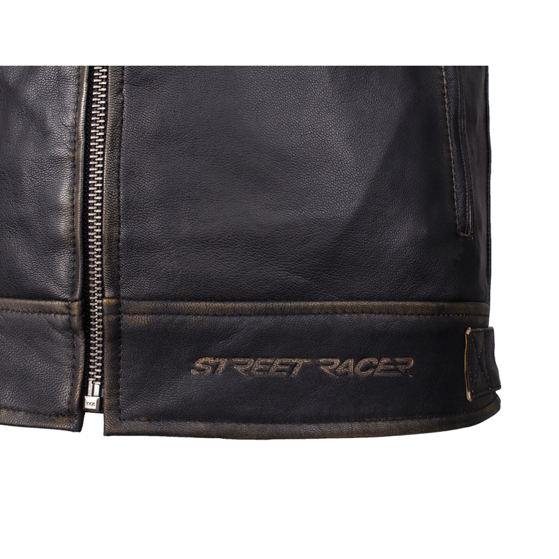 Veste de moto Street Racer Tribe Retro Brown