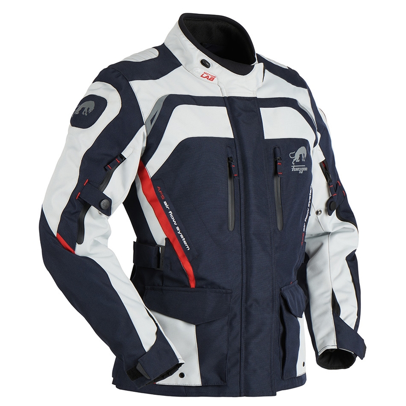 Veste de moto Furygan Apalaches rouge, blanc et bleu pour femmes