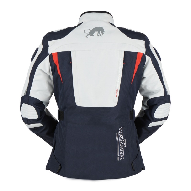 Veste de moto Furygan Apalaches rouge, blanc et bleu pour femmes