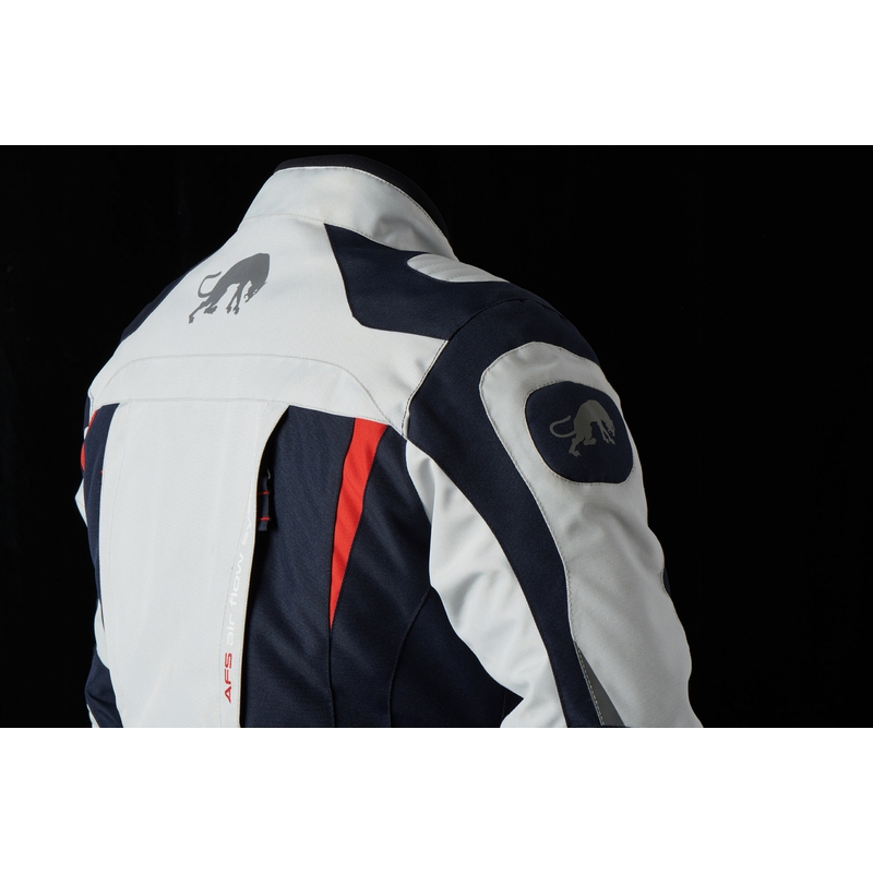 Veste de moto Furygan Apalaches rouge, blanc et bleu pour femmes