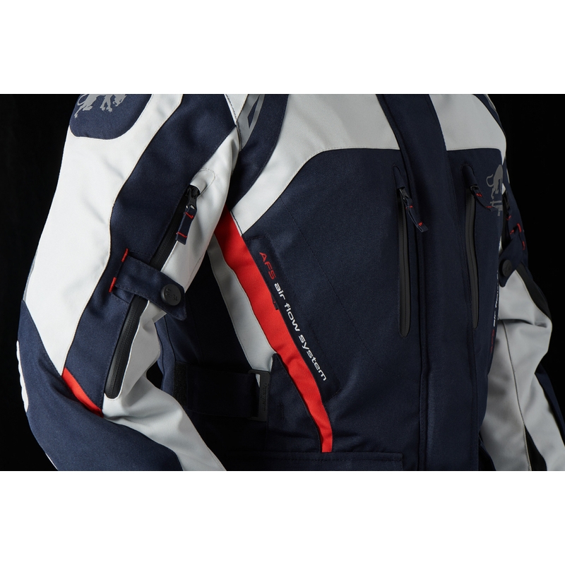 Veste de moto Furygan Apalaches rouge, blanc et bleu pour femmes