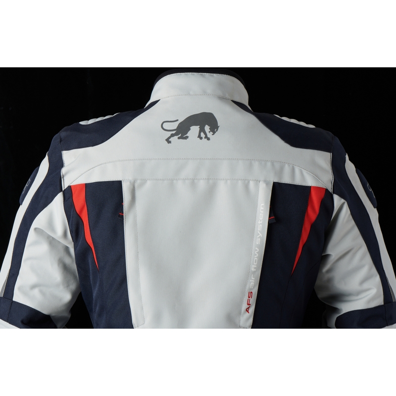 Veste de moto Furygan Apalaches rouge, blanc et bleu pour femmes