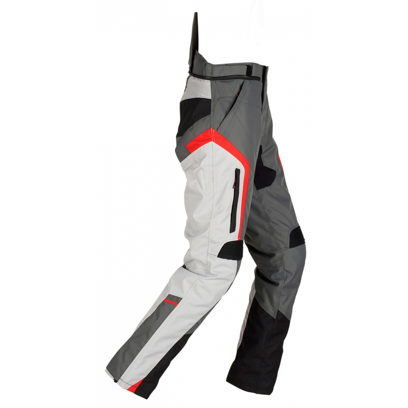 Pantalon moto Furygan Apalaches noir-blanc-rouge-gris soldes