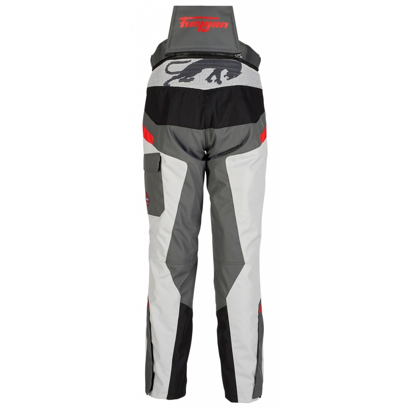 Pantalon moto Furygan Apalaches noir-blanc-rouge-gris soldes