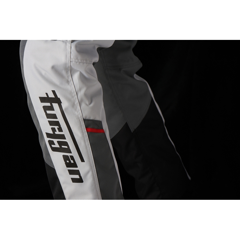 Pantalon moto Furygan Apalaches noir-blanc-rouge-gris soldes