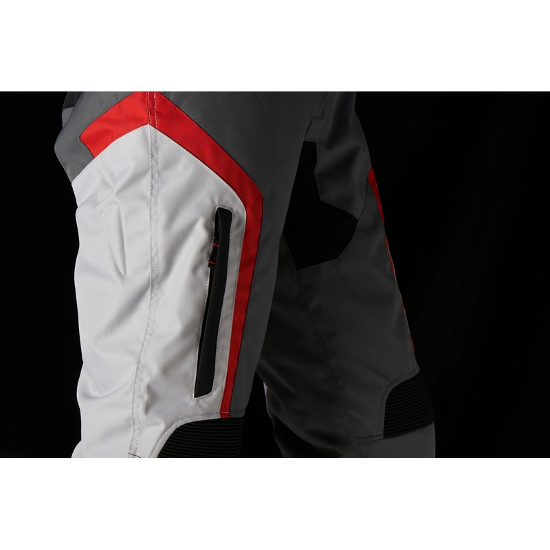 Pantalon moto Furygan Apalaches noir-blanc-rouge-gris soldes
