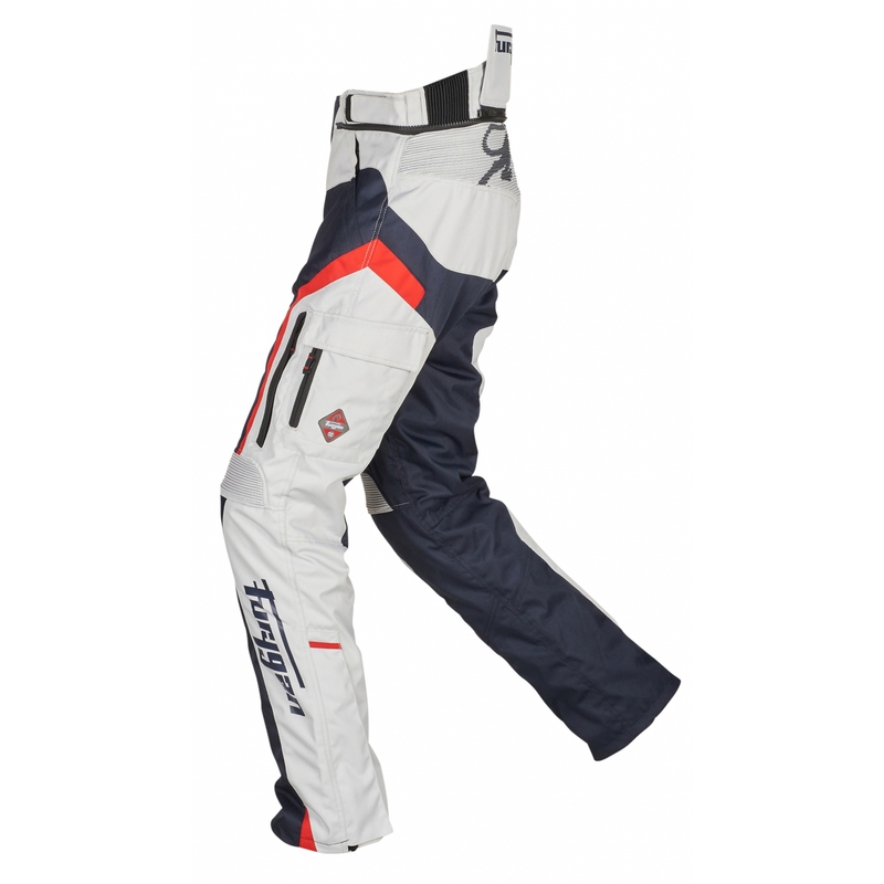 Pantalon de moto Furygan Apalaches noir-rouge-blanc-bleu soldes