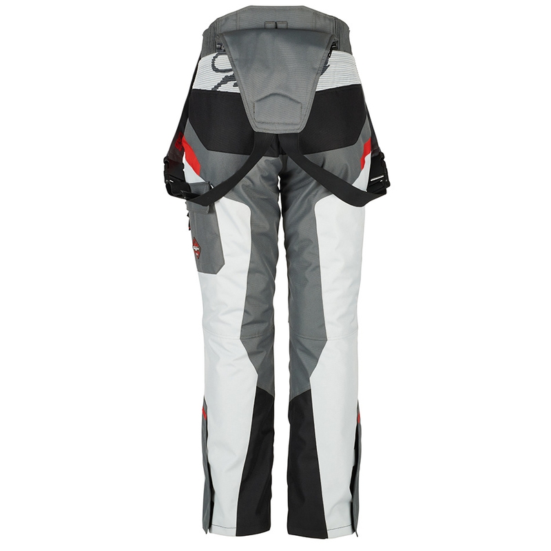 Pantalon de moto Furygan Apalaches noir-rouge-blanc-gris pour femme soldes