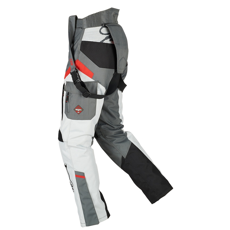 Pantalon de moto Furygan Apalaches noir-rouge-blanc-gris pour femme soldes
