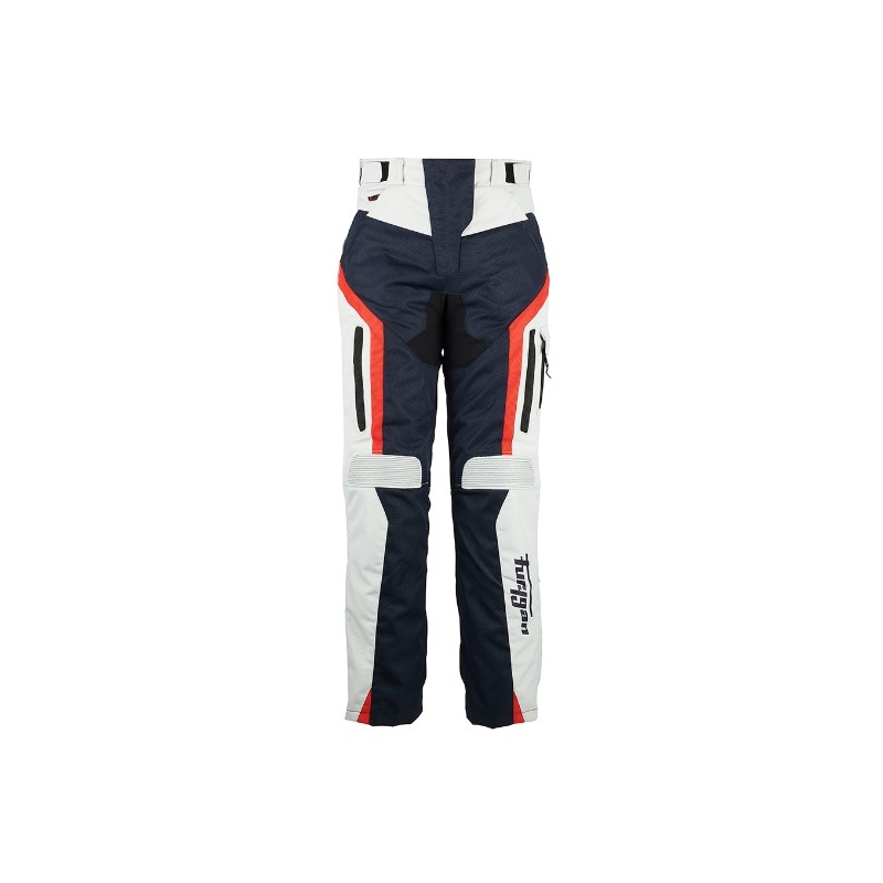 Pantalon de moto Furygan Apalaches noir-rouge-blanc-bleu pour femme soldes