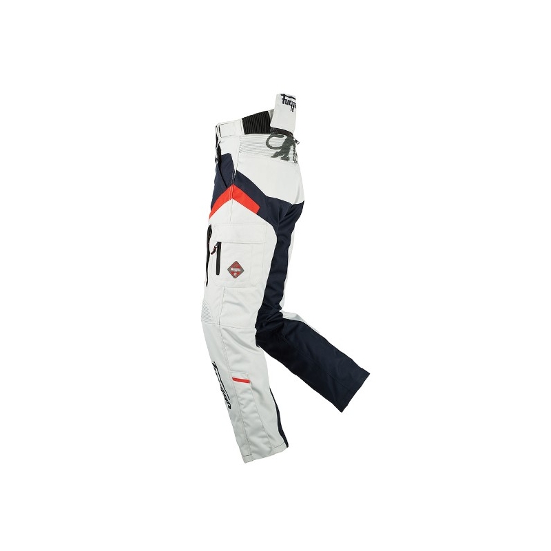 Pantalon de moto Furygan Apalaches noir-rouge-blanc-bleu pour femme soldes