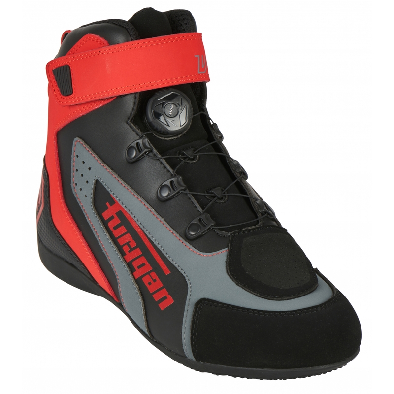 Bottes de moto Furygan V4 Easy D3O noir-rouge