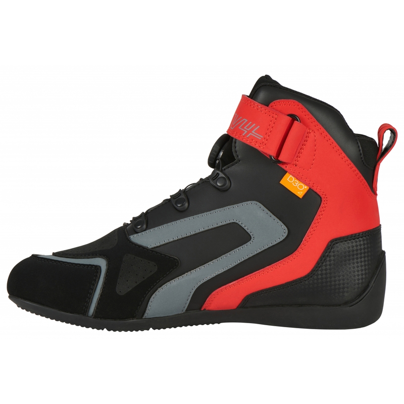 Bottes de moto Furygan V4 Easy D3O noir-rouge