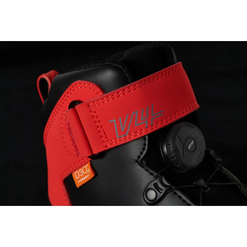 Bottes de moto Furygan V4 Easy D3O noir-rouge