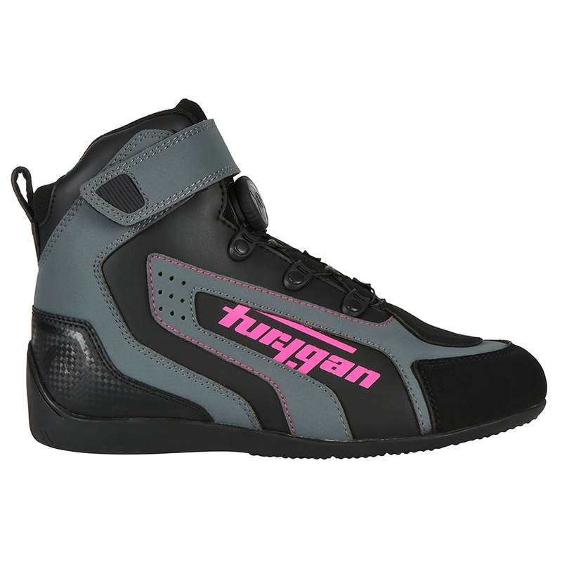 Bottes de moto pour femmes Furygan V4 Easy D3O noir-gris-rose