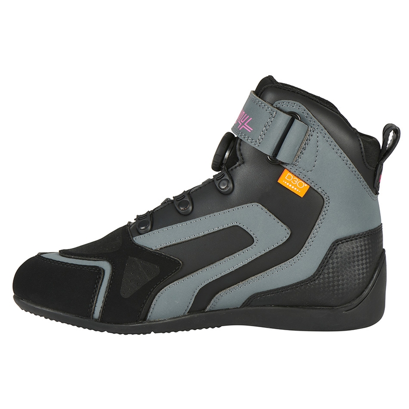 Bottes de moto pour femmes Furygan V4 Easy D3O noir-gris-rose