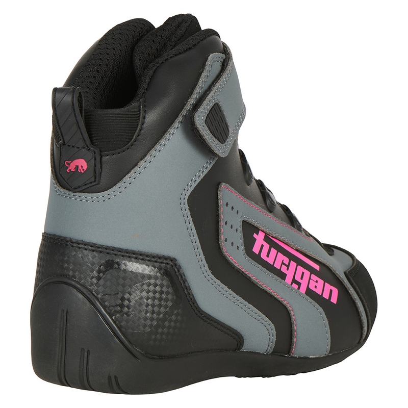 Bottes de moto pour femmes Furygan V4 Easy D3O noir-gris-rose