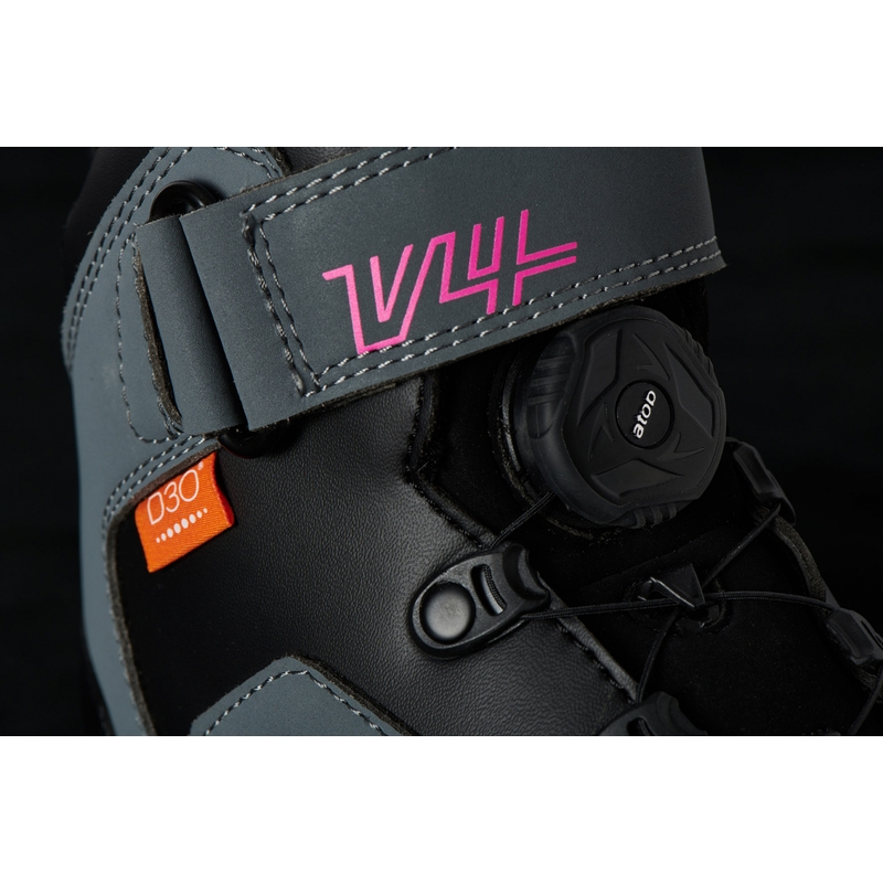 Bottes de moto pour femmes Furygan V4 Easy D3O noir-gris-rose