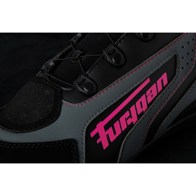 Bottes de moto pour femmes Furygan V4 Easy D3O noir-gris-rose