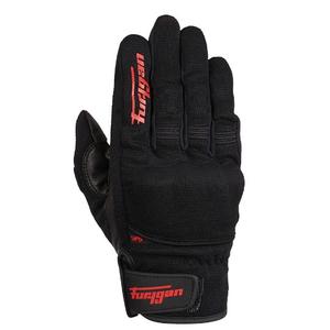 Gants moto Furygan Jet D3O noir-rouge