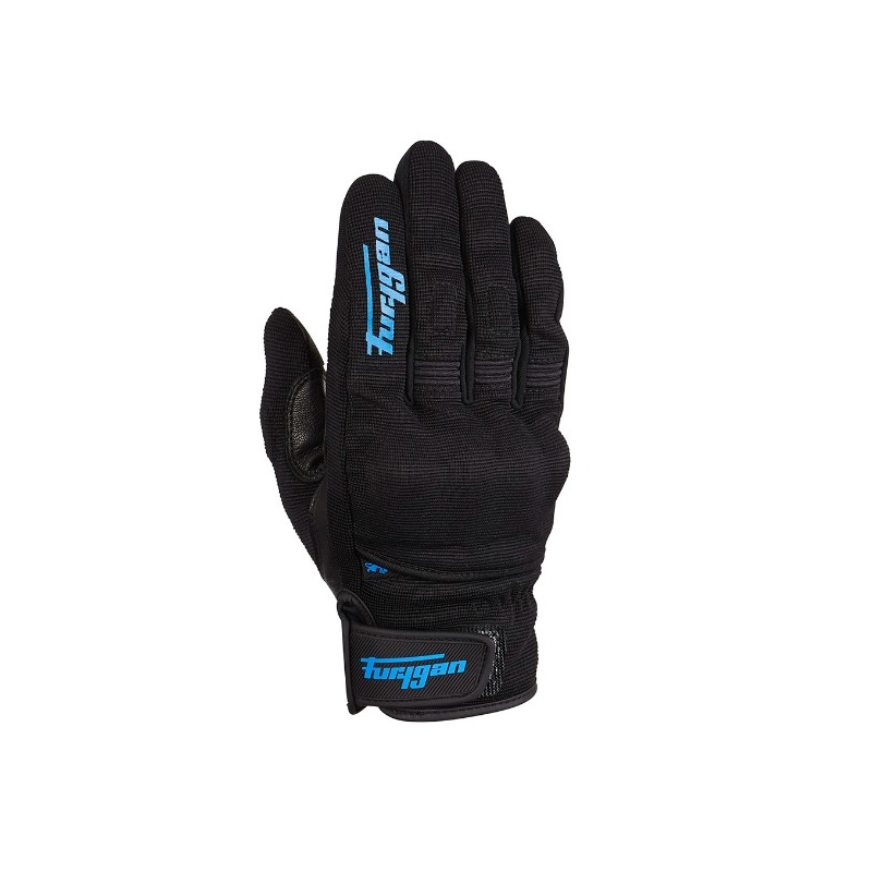 Gants moto Furygan Jet D3O noir et bleu