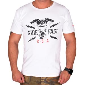 T-shirt RSA Ride Fast blanc soldes
