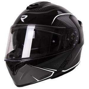 Casque de moto à visière ouverte Street Racer Ranger noir et blanc