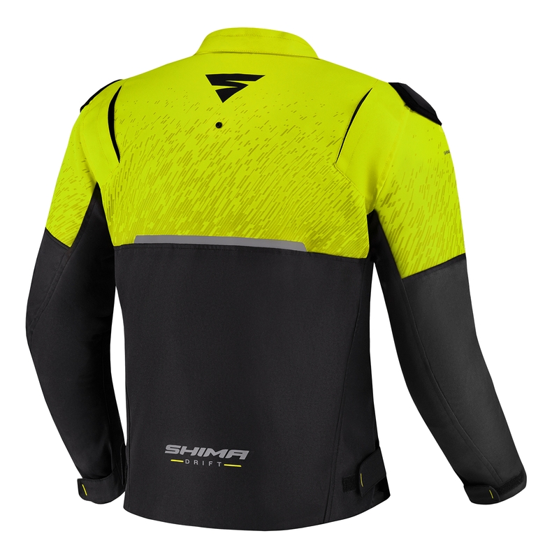 Veste moto Shima Drift noir-jaune fluo