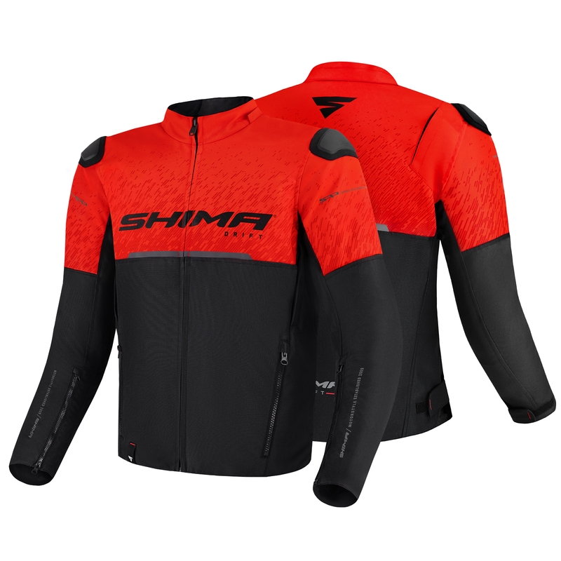 Veste moto Shima Drift noir-rouge