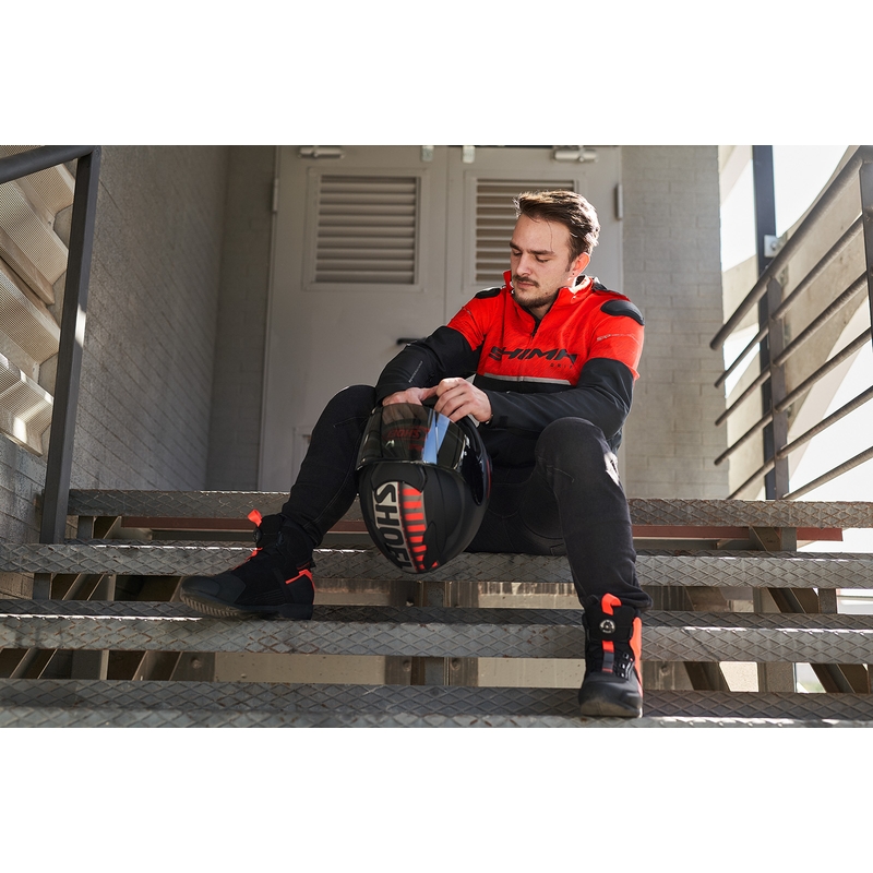 Veste moto Shima Drift noir-rouge