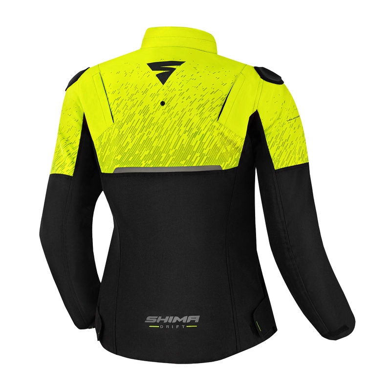 Veste moto femme Shima Drift noir-jaune fluo