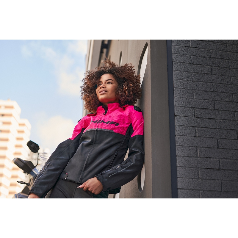 Veste moto femme Shima Drift noir et rose