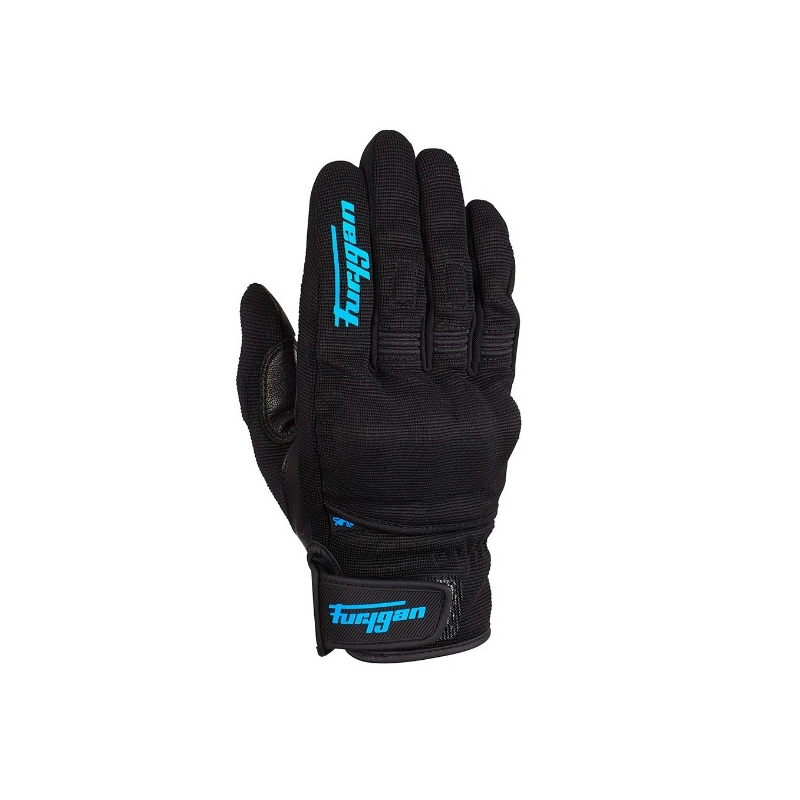 Gants de moto Furygan Jet D3O noir et turquoise pour femme