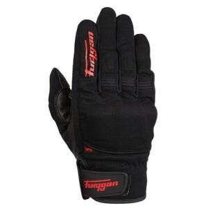 Gants de moto Furygan Jet D3O noir et rouge pour femme