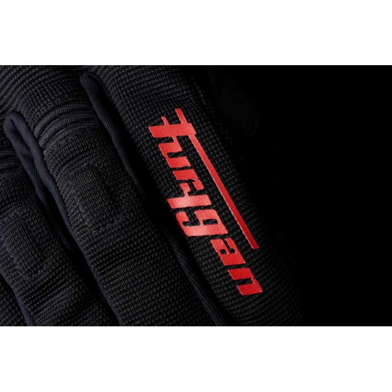 Gants de moto Furygan Jet D3O noir et rouge pour femme