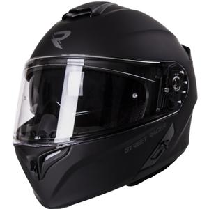 Casque de moto Street Racer Ranger noir mat à visière relevable