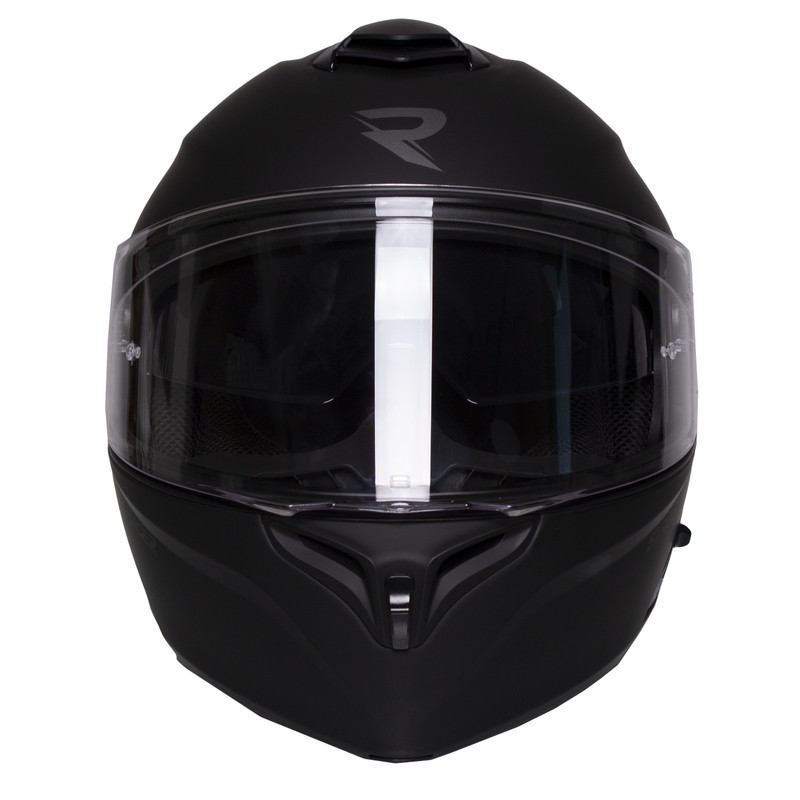 Casque de moto Street Racer Ranger noir mat à visière relevable