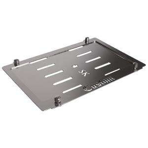 Patin en acier inoxydable sous la plaque d'immatriculation SK Custom