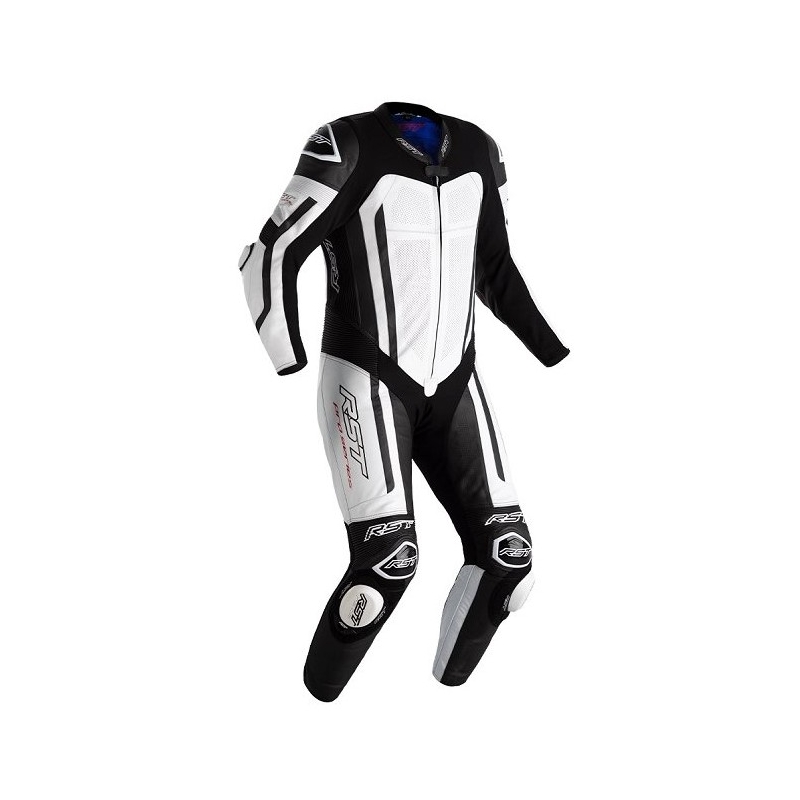 RST Pro Series Airbag One-piece Motorcycle Coverall black and white soldes