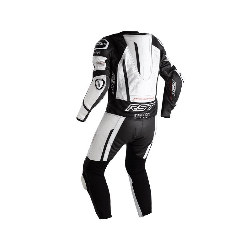RST Pro Series Airbag One-piece Motorcycle Coverall black and white soldes