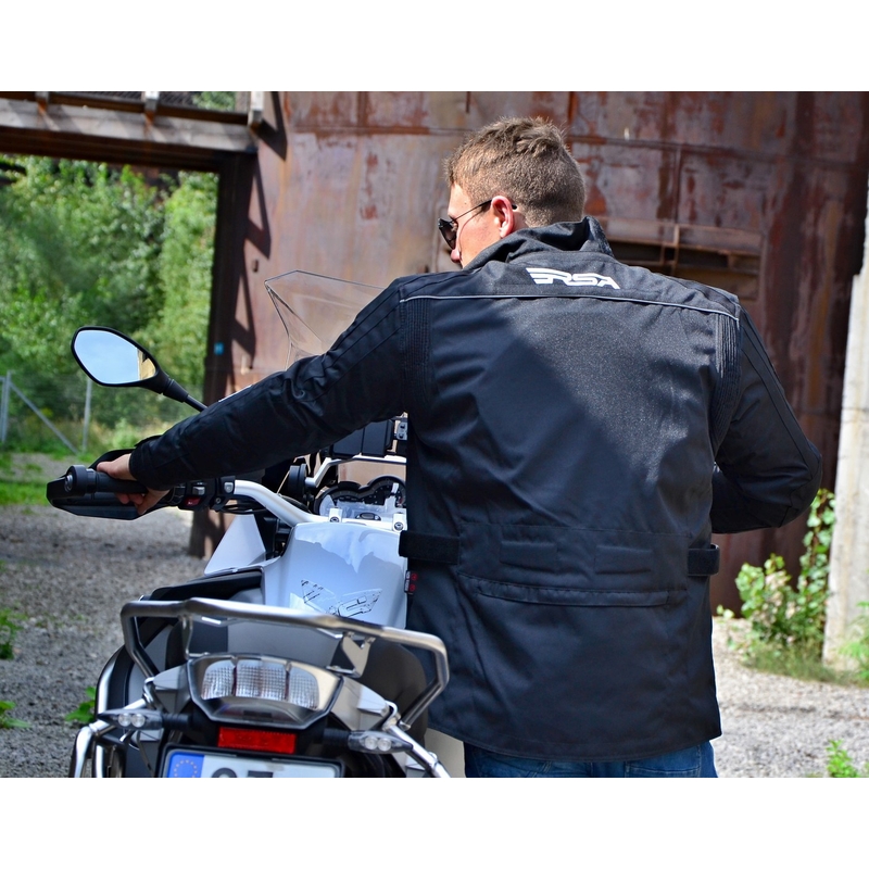 Bunda na motorku RSA Voyager černá výprodej