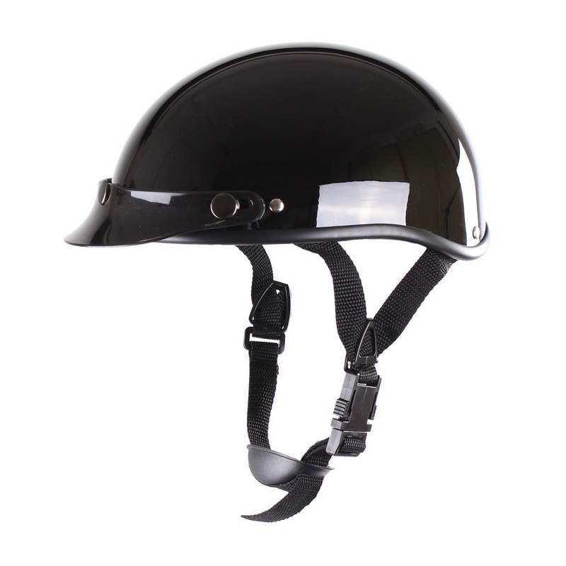 Casque moto RSA Chopper noir brillant