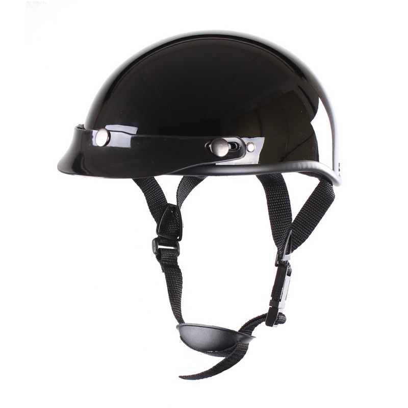 Casque moto RSA Chopper noir brillant